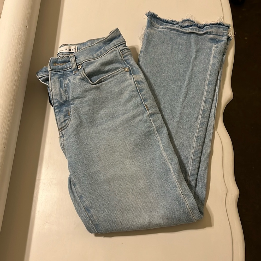 Loft the kick crop jeans
